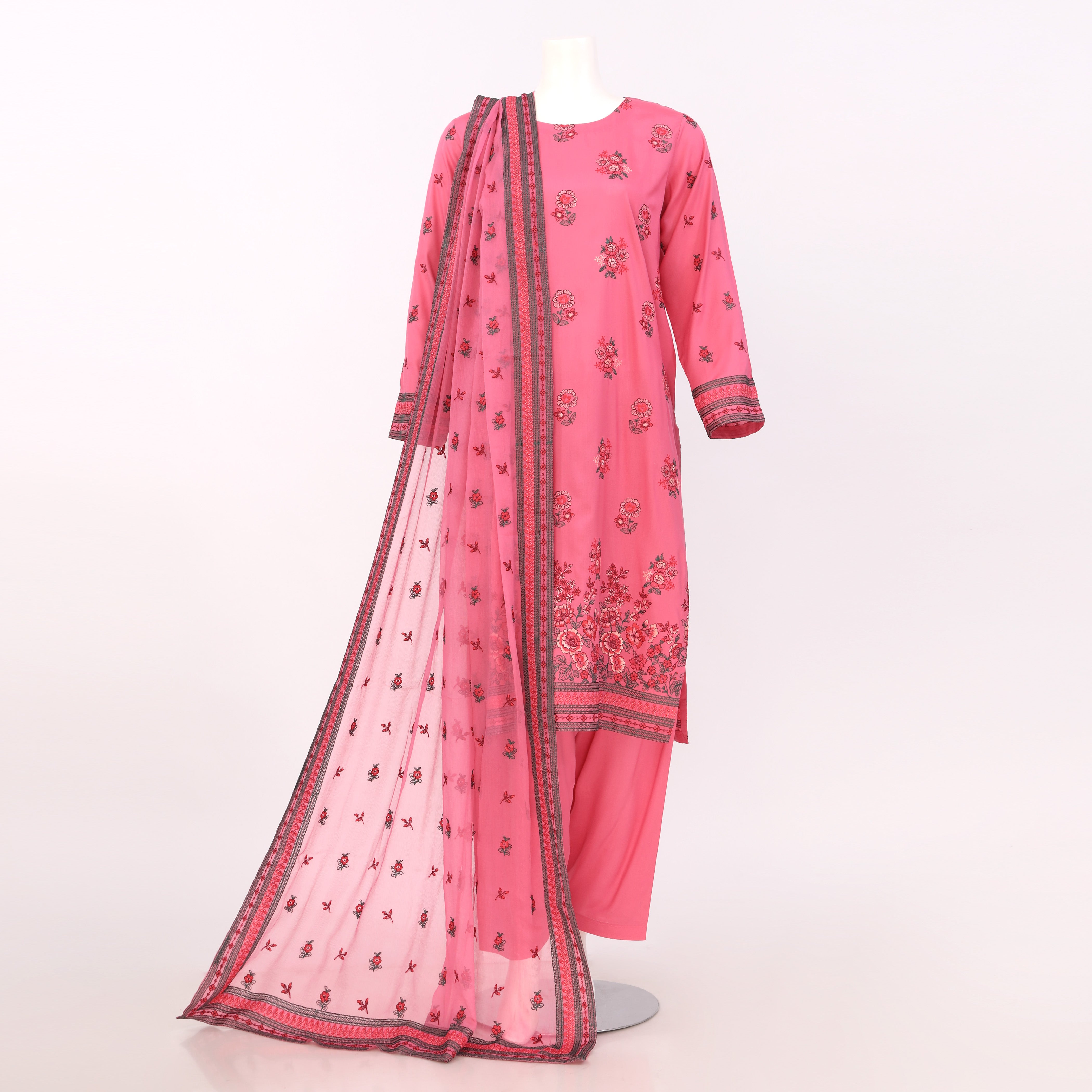 Pakistani Embroidered 3 Pieces Suit