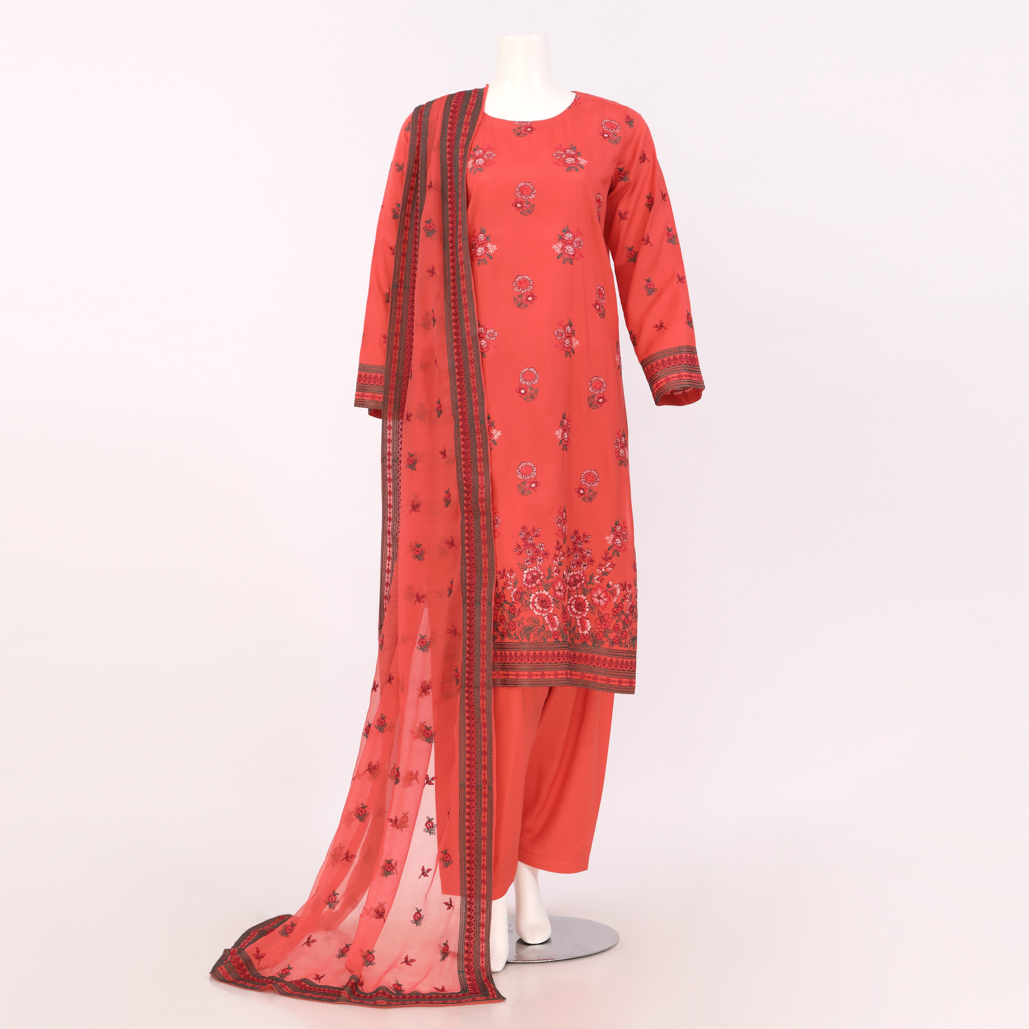 Pakistani Embroidered 3 Pieces Suit