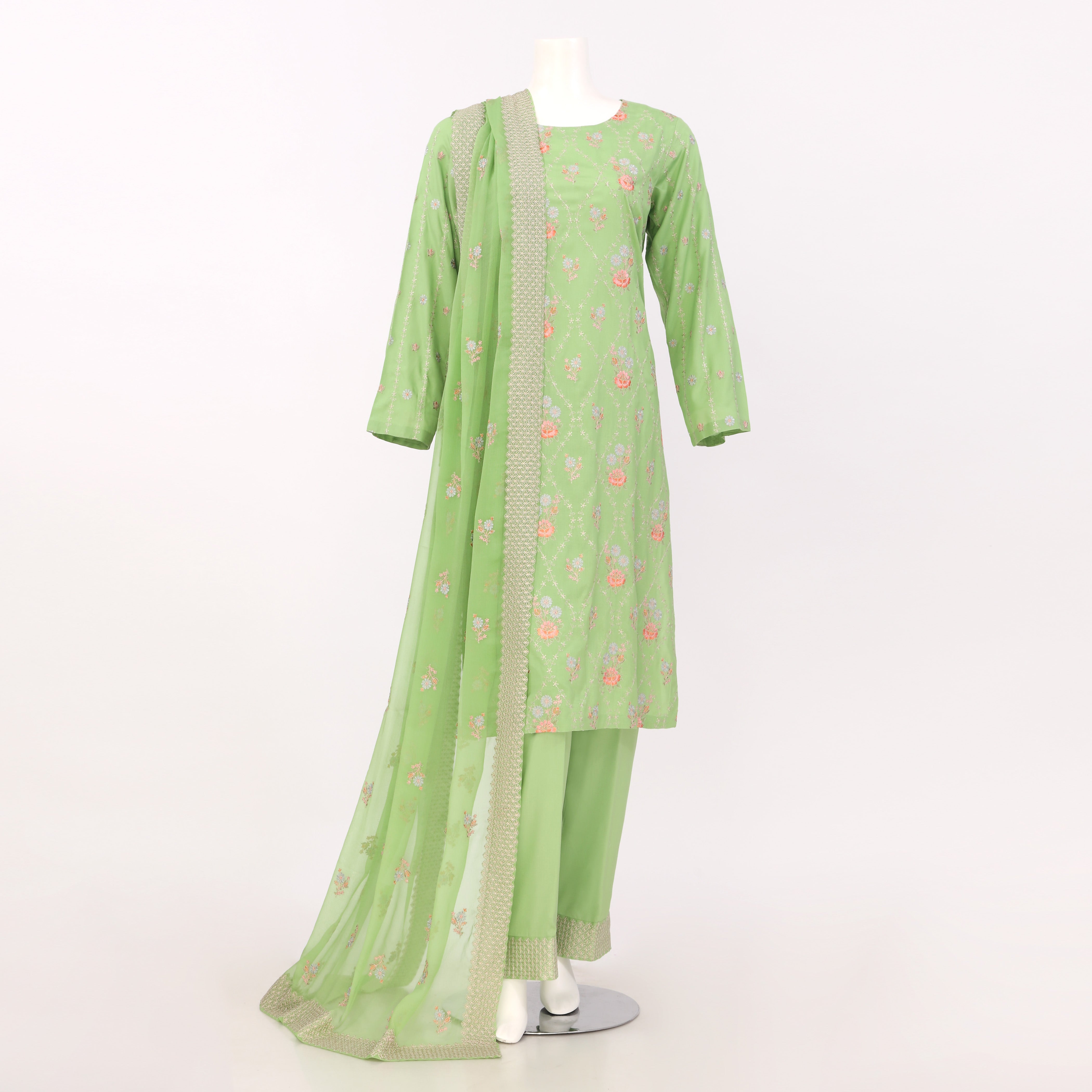 Pakistani Embroidered 3 pieces suit