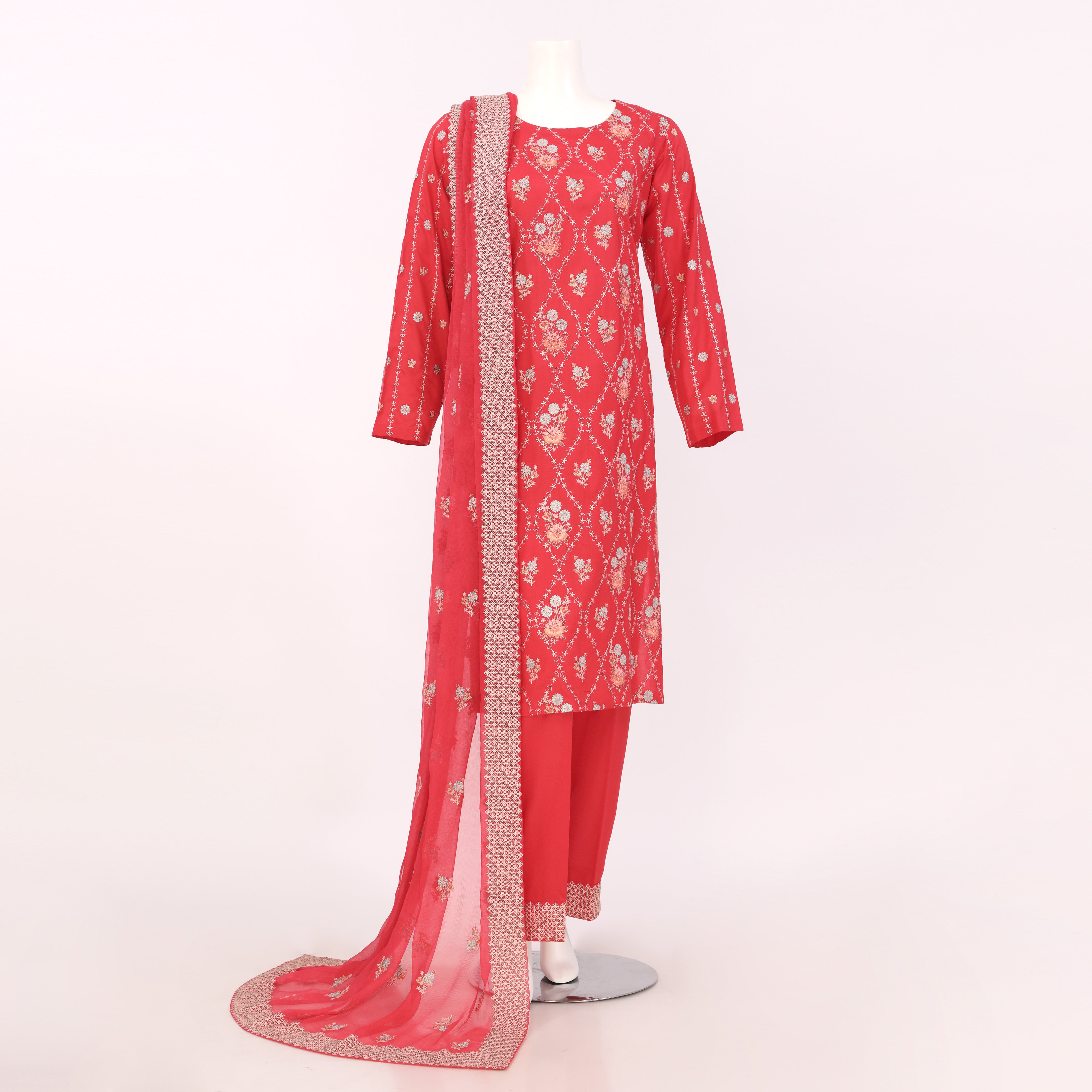 Pakistani Embroidered 3 pieces suit